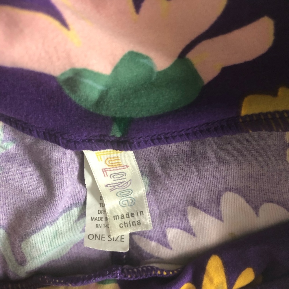 LuLaRoe Floral Print Legging One Size OS